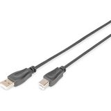 Digitus 5m Lengte USB 2.0 Aansluitkabel A Male - B Male - Zwart