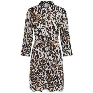 YAS Blousejurk 'YASSavanna'  lichtbeige / bruin / zwart