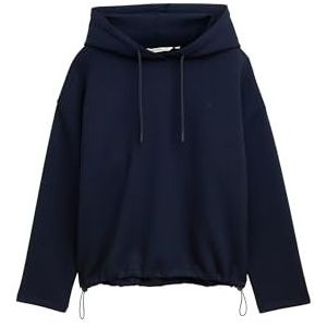 TOM TAILOR DENIM - Sweatshirt - Donkerblauw - Capuchon met Trekkoord