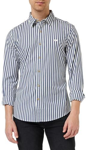 Levi's - Housemark - Hemd - Blauw - Katoen - Lange Mouwen