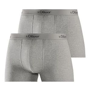s.Oliver Boxershorts voor heren, set van 2, lichtgrijs gemêleerd, 2 x lichtgrijs gemêleerd, S
