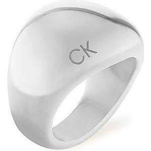 Calvin Klein Dames PLAYFUL ORGANIC SHAPES Collectie Ring Roestvrij staal - 35000443D, Metaal, Geen edelsteen