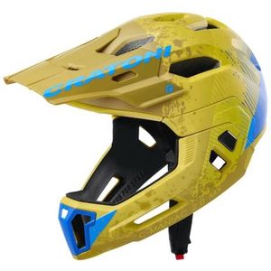 Cratoni Unisex - C-maniac helm voor volwassenen, geel/blauw mat, L