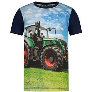 SALT AND PEPPER Jongens S/S Tractor Print T-shirt, True Navy, Normaal, True Navy, 92/98 cm