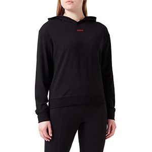 HUGO Dames Shuffle_Hoodie LOUNGEW_Sweatshirt, Black1, L, zwart 1, L