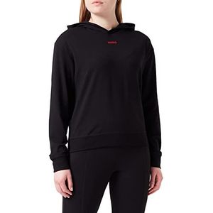 HUGO Dames Shuffle_Hoodie LOUNGEW_Sweatshirt, Black1, XL, zwart 1, XL