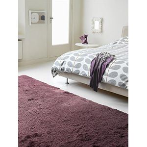 Benuta Shaggy hoogpolig tapijt loper Whisper paars 80x300 cm | langpolig tapijt voor slaapkamer en woonkamer