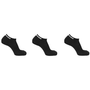 Salomon Flow Low uniseks sokken, pak van 3, wit, 42-44