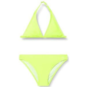 Haute pression Tweedelige set voor meisjes, effen, bikini, Neon geel, 14 Jaren