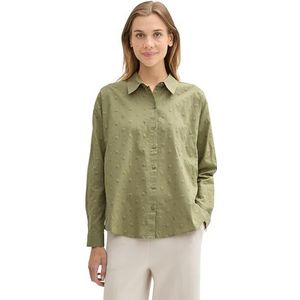 TOM TAILOR Denim Damesblouse, 18938 - Greyish Green, XXL