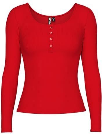 PIECES Pckitte Ls Top JRS Noos Bc, goji berry, M