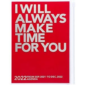 MARK'S 2021/2022 Taschenkalender A5 vertikal, MAKE TIME // Red