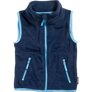 Playshoes Uniseks fleece vest voor kinderen, kleurrijk afgezet vest, Marine 11, 116 cm
