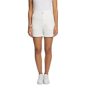 ESPRIT Keper-shorts, katoenmix, wit, 38