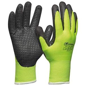 Gebol Werkhandschoenen met noppen voor de winter l maat XL (maat 10) l Neon Green l Multi Flex Winter l 1 paar