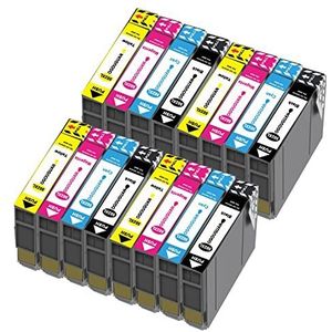 Teland Compatibele inktpatronen voor Epson 502 502XL voor Epson Expression Home XP-5100 XP-5105, Workforce WF-2860DWF WF-2865DWF WF-2860 WF-2865 (4 zwart, 4 cyaan, 4 magenta, 4 geel)