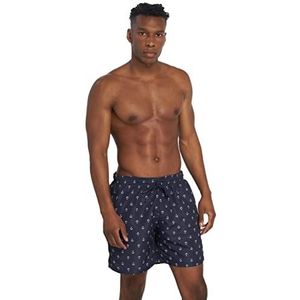 Urban Classics Heren zwembroek patroon zwemshorts AOP zwemshorts voor mannen verkrijgbaar in vele varianten, maten XS - 6XL, blauw (Anchor/Navy 01694), S