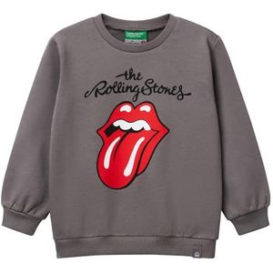 United Colors of Benetton Sweatshirt zonder capuchon voor meisjes en jongens, Grijs, 4 jaar