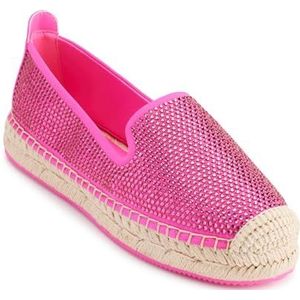 DKNY Dames Mally Rhinestone-espadrille platform, shocking pink, 41 EU, shocking pink, 41 EU