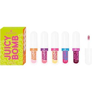essence JUICY BOMB lipolie set, met oliën, glanzend (2.4ml)
