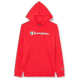 Champion Legacy Icons B-Ultralight Fall Fleece Sweatshirt met capuchon voor kinderen en jongens, Rood, 13-14 jaar