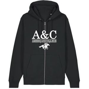 AMERICAN COLLEGE USA Sweatshirt met ritssluiting, zwart, 16 jaar, Zwart, 16 ans