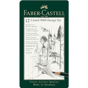 Faber-Castell 119064 - Potlodenset Castell 9000 Art, 12 verschillende hardheidsgraden 5B - 5H