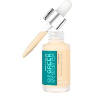 Maybelline New York Kleurrijke gezichtsolie Green Edition, natuurlijke en moduleerbare afdekking, geschikt voor alle huidtypes, met jojoba-olie en marula, 84% ingrediënten van natuurlijke oorsprong, kleur: 10