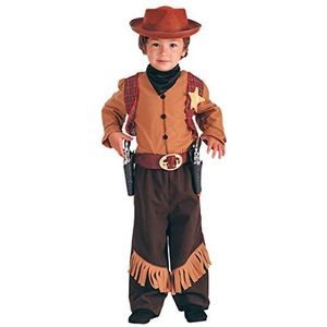 Carnival Toys 65816 Cowboy, kinderkostuum met hoed, 4-5 jaar
