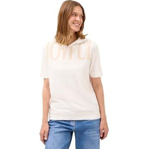 CECIL Shirt met capuchon met tekst Vanilla White S