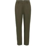 Broek - Blauw - Geweven Stof - Rechte Pasvorm - Elastische Tailleband