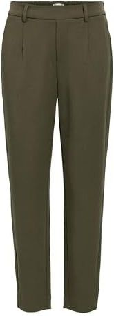 Broek - Blauw - Geweven Stof - Rechte Pasvorm - Elastische Tailleband