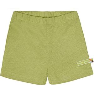 loud + proud Uniseks kindershort met linnen, GOTS-gecertificeerde shorts, Avocado., 146-152