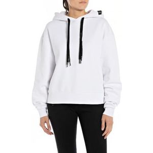 Replay Oversized capuchontrui voor dames, 001, wit, XS