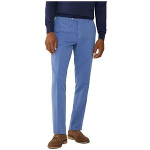 Hackett London Linnen chinobroek voor heren, Blauw (Avio), 32W / 32L