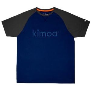 KIMOA 3D geborduurd T-shirt Dark Ink, Lifestyle Recycled Collection, Donkergrijs, XXL-3XL