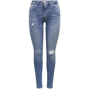 ONLY Onlpower Skinny jeans voor dames, middelhoge taille, skinny fit, blauw (medium blue denim), M / 34L