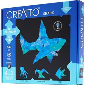 Thames & Kosmos, 03522, Creatto: Shimmer Shark & Ocean Pals, Light-Up Crafting Kit, Decor & Lamp, Shark, Octopus, Seagull & Fish, DIY Activity Kit & LED Lights, Ages 10+