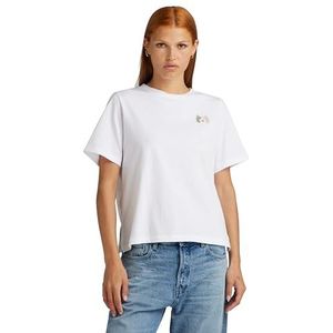 G-NA Badge Boxy, wit (White D24511-a870-110), XS