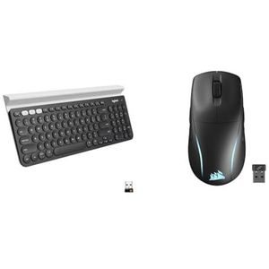 Logitech K780 Draadloos Toetsenbord, & CORSAIR M75 WIRELESS RGB Lichtgewicht FPS