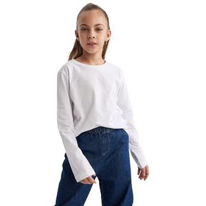 DeFacto T-shirt voor meisjes, off-white, 4-5 Jaar