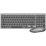 LogiLink - ID0215 - Draadloos Toetsenbord en Muis Kit - Grijs - Dual Mode - 1600 dpi