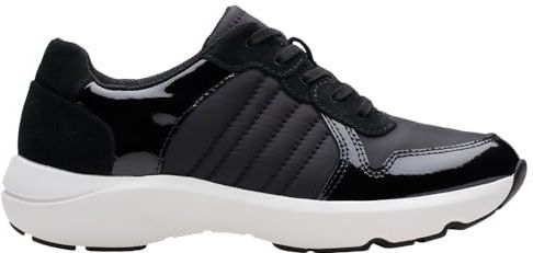 Clarks - Tivoli Sport - Leren Schoenen - Zwart - Plat - Veters - Casual