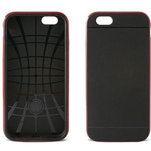 Ksix B0925FTP11 Flex-beschermhoes voor Apple iPhone 6, 4,7 inch, rood/zwart