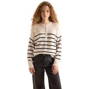 DeFacto Pullover Dames Lange Mouw Blouses & Tunieken - Trui Dames Winter Sweater Ecru S, ecru, S