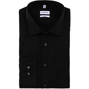 Textilkontor Walter SEIDENSTICKER GmbH & Co. KG Heren X-Slim Fit Shirt met lange mouwen, zwart, 42, zwart, 42