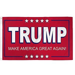 Donald Trump vlag President USA Rood 150x90cm - USA verkiezingsvlag 90 x 150 cm - Vlaggen - AZ VLAG