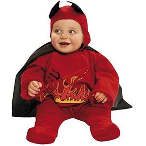 Rood duiveltje baby kostuum grootte 12-24 M