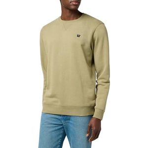 Wrangler - Sign Off - Sweatshirt - Lichtgroen - Regular Fit