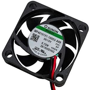 Ventilator, 12 V, DC 0,62 W, 40 x 40 x 10 mm, 13,6 m³/uur, 7000 U/min, 13,6 m³/uur SUNON MF40101V11000UA99